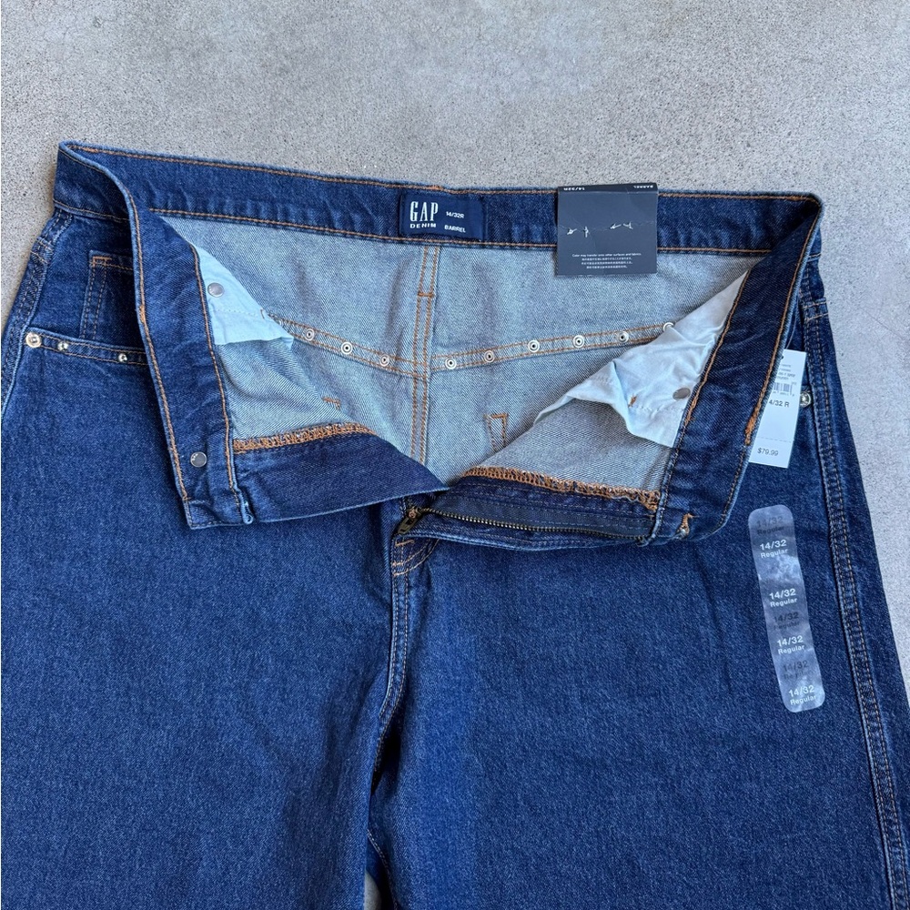 Gap High Rise Studded Barrel Jeans NWT - Picture 5 of 8